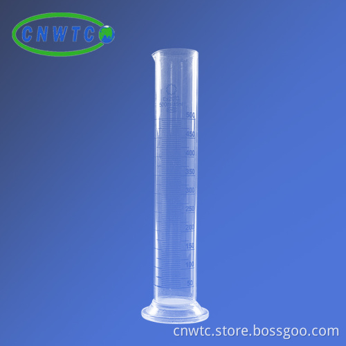 Glass Graduated Measuring Cylinder: 250ml with Round Base and Spout